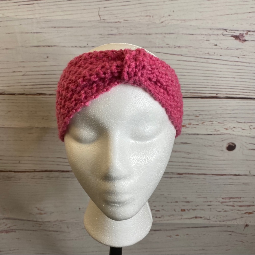 💫Pink Knit Crochet Turban Head/Ear Warmers